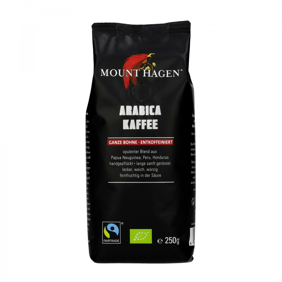 Mount Hagen Röstkaffee,ganze Bohne, entkoffeiniert