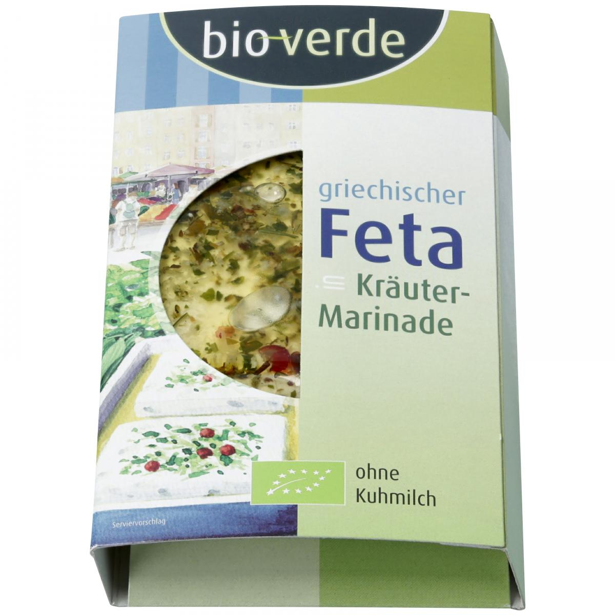bio-verde Feta in Kräutermarinade, 150 gr Packung