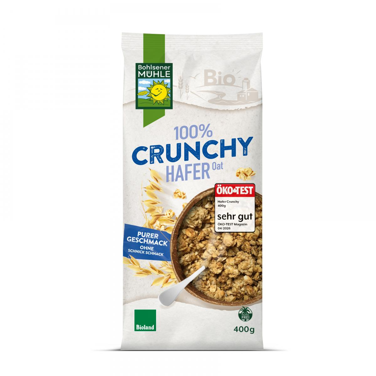 Bohlsener 100 % Hafer Crunchy, 400 gr Packung