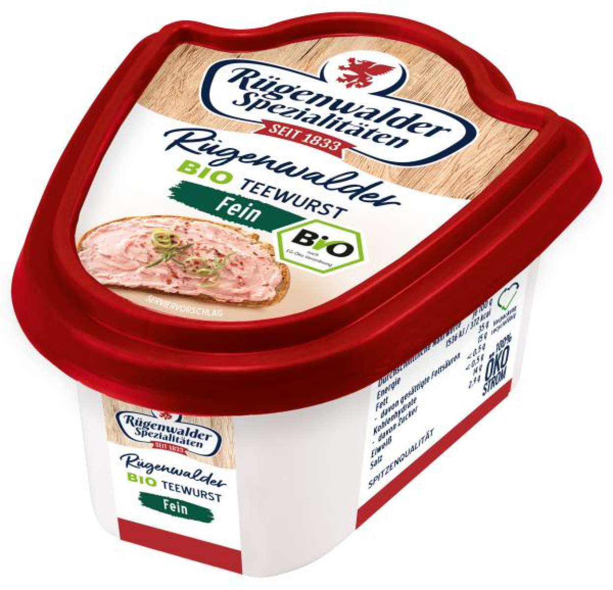 Plüntsch Rügenwalder Teewurst fein, 125 gr Stück