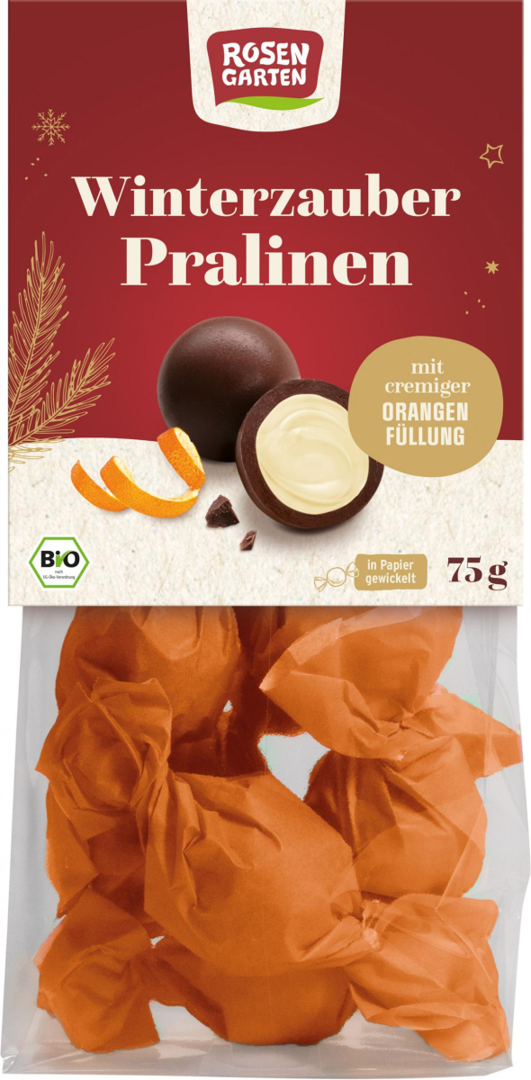 Rosengarten Winterzauber-Pralinen mit cremiger Ora