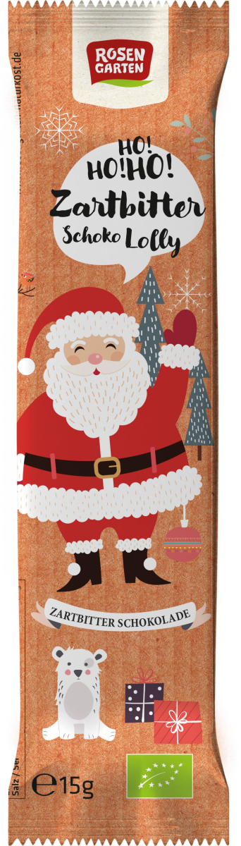 Rosengarten Zartbitter-Lolly-Nikolaus, 15 gr Stück