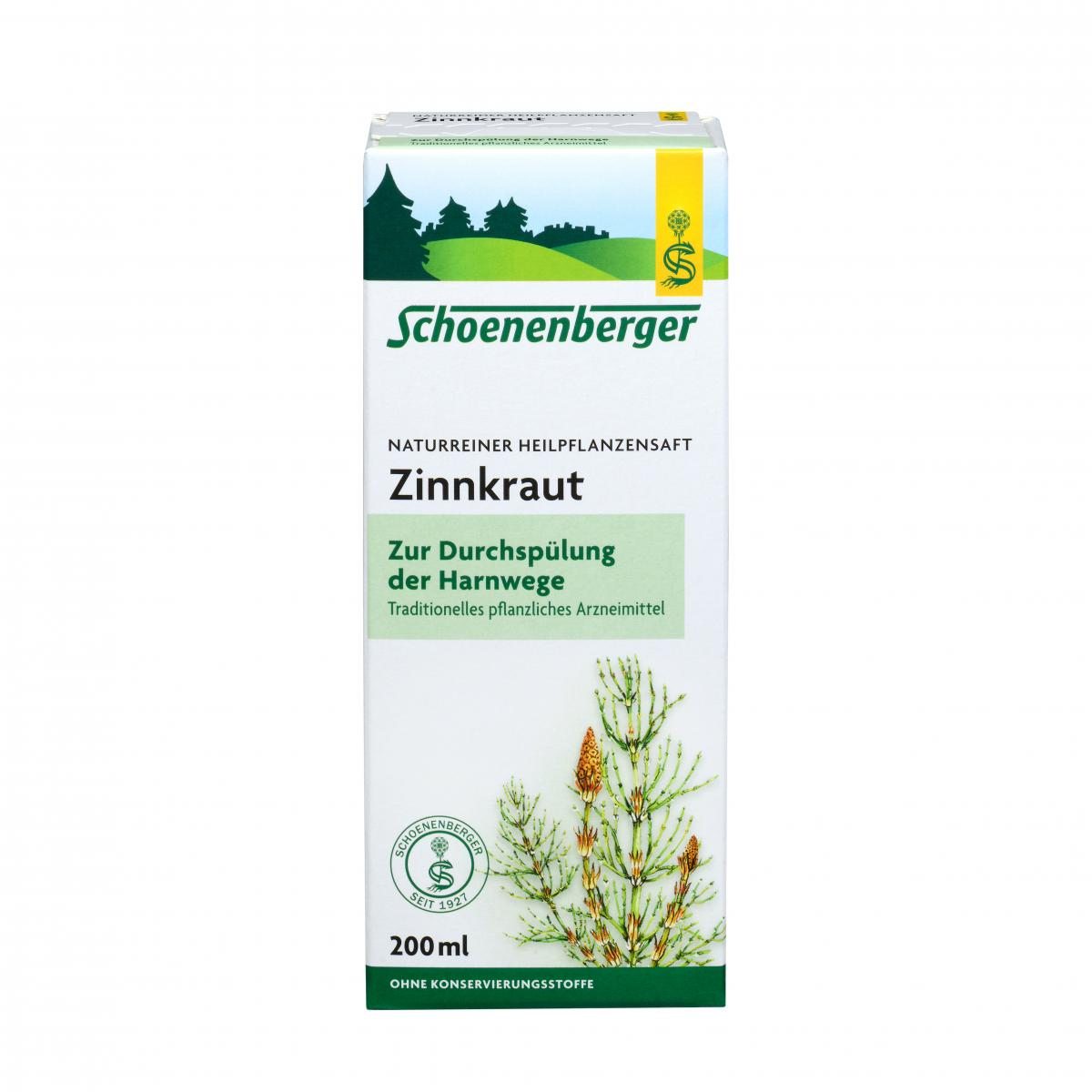 Schoenenberger Zinnkraut-Saft, 200 ml Flasche