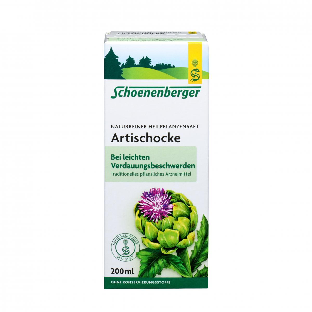Schoenenberger Artischocken-Saft, 200 ml Flasche