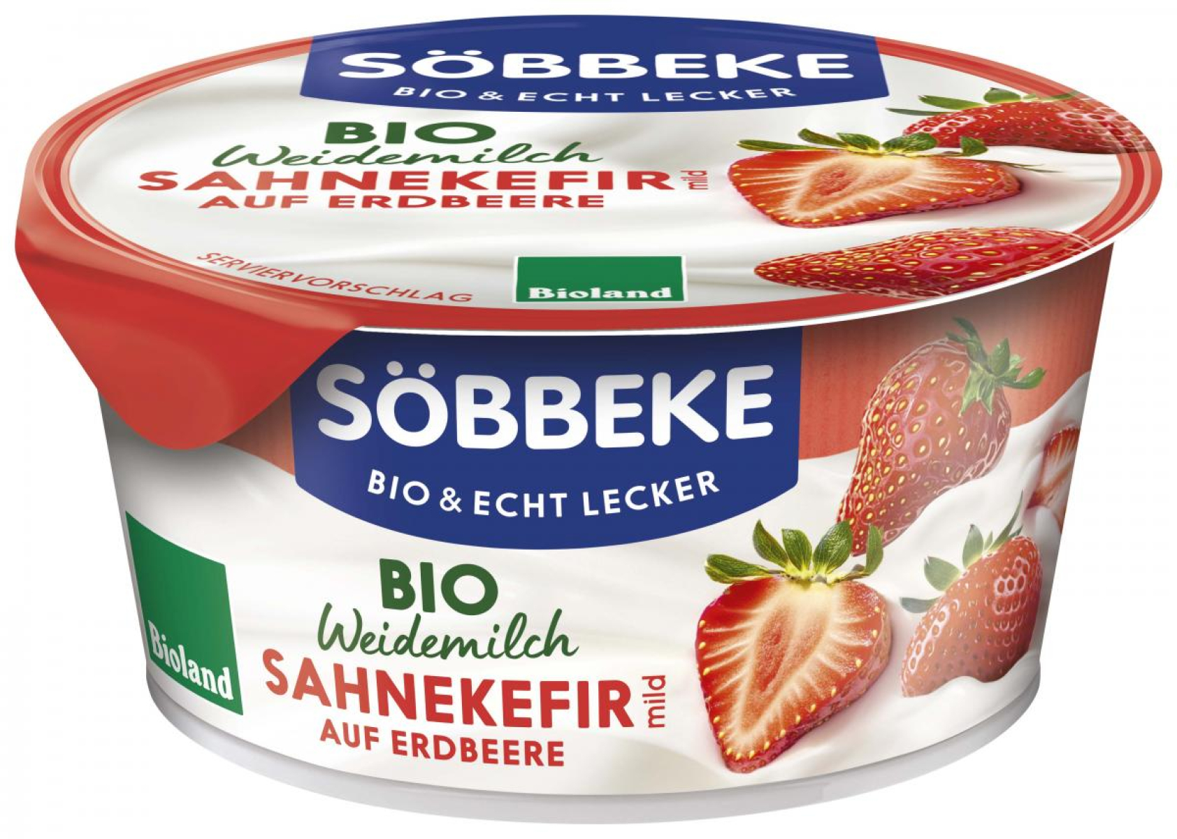Söbbeke Weidemilch Sahnekefir Erdbeere, 150 gr Bec