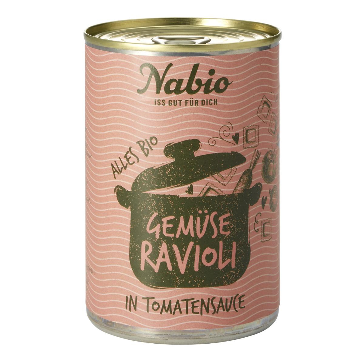 Nabio Ravioli Gemüse, 400 gr Dose