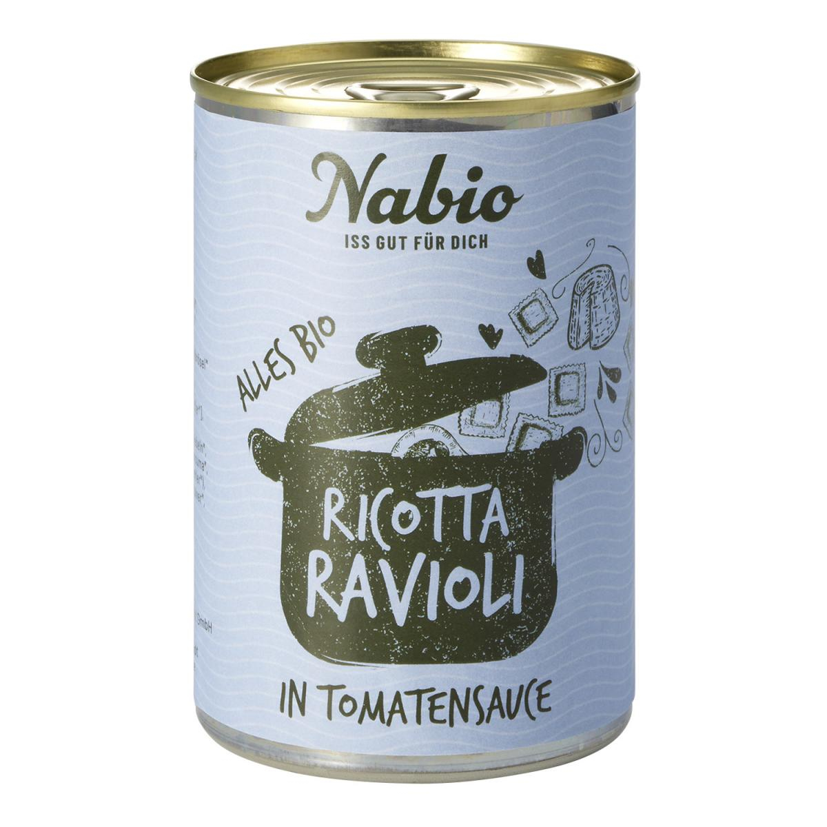Nabio Ravioli Ricotta, 400 gr Dose