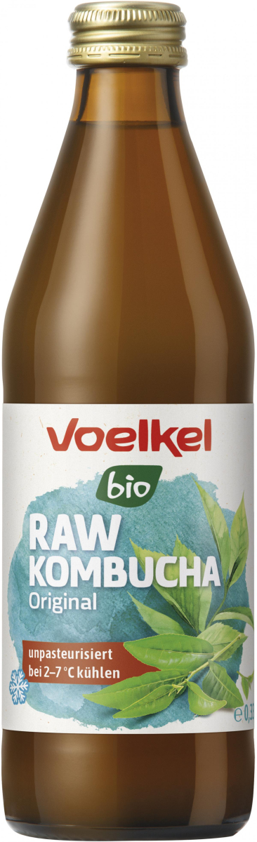 Voelkel RAW Kombucha Original, 0,33 L Flasche