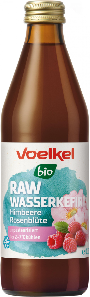 Voelkel RAW Wasserkefir Himbeere , 0,33 L Flasche