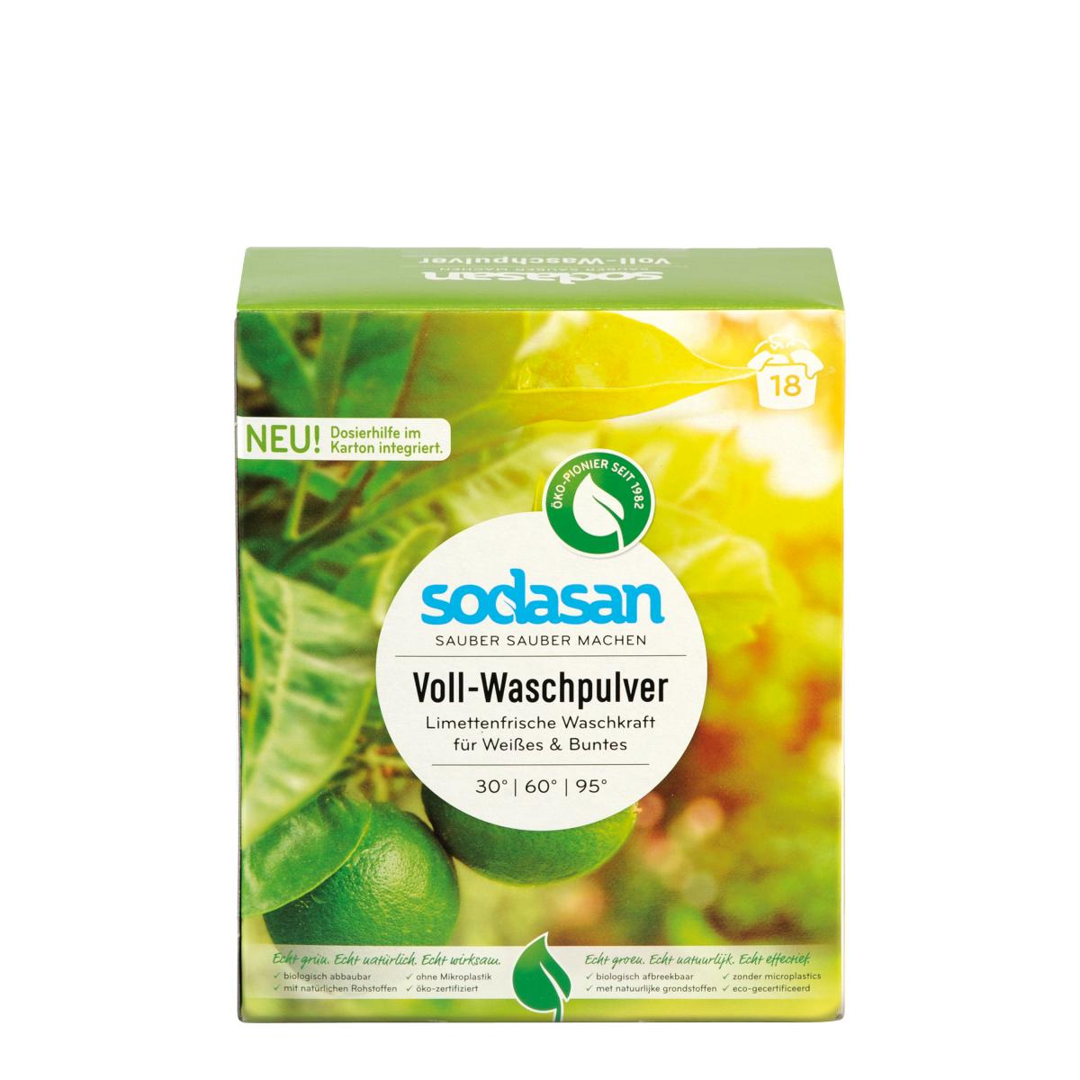 Sodasan Voll-Waschpulver Limettenfrische Waschkraf