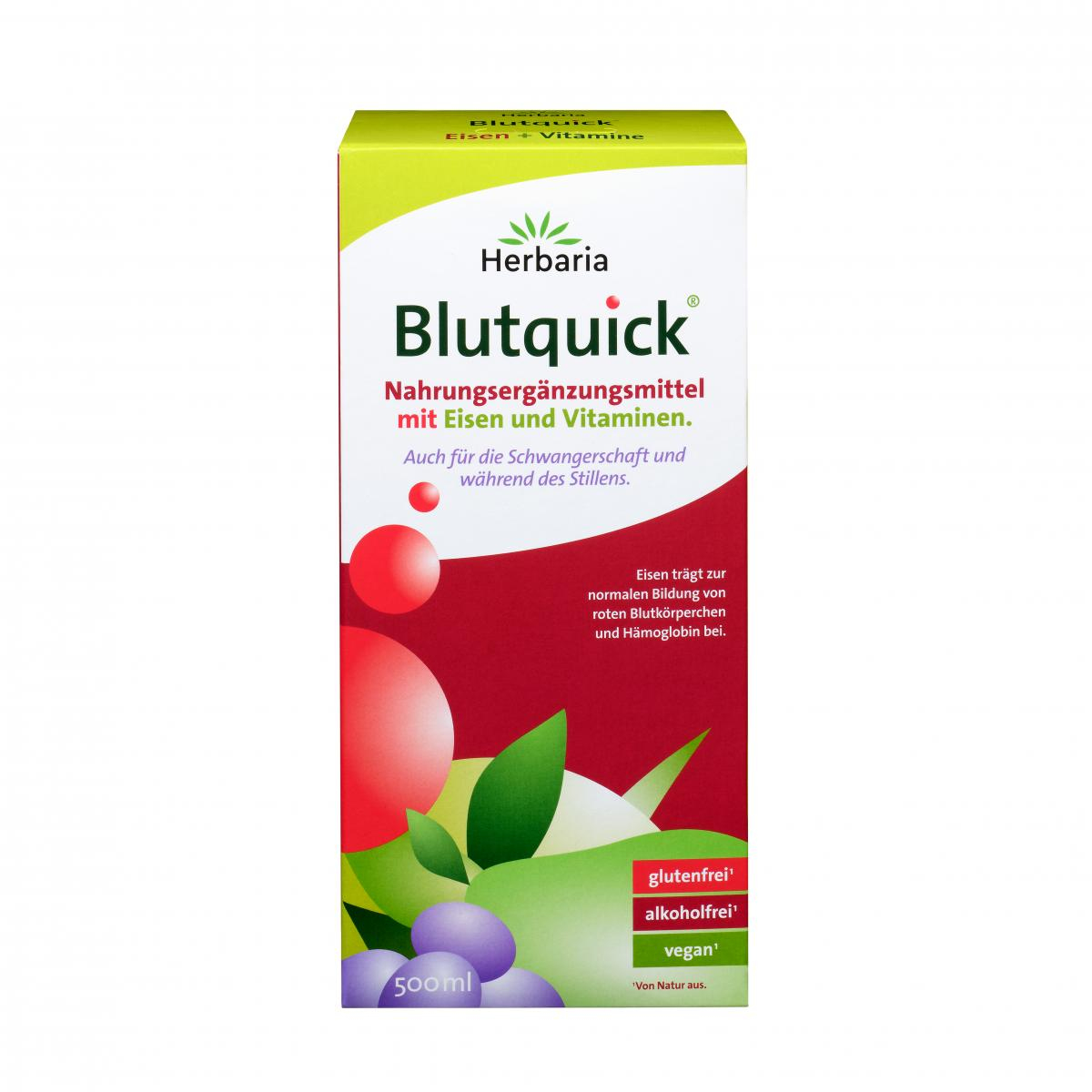 Herbaria Blutquick, 500 ml Flasche