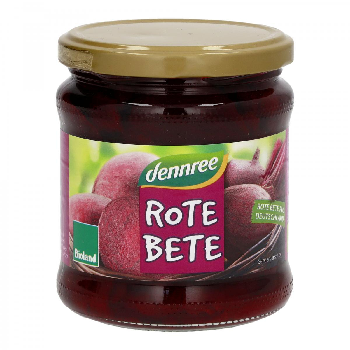 dennree Rote Bete in Scheiben, 330 gr Glas