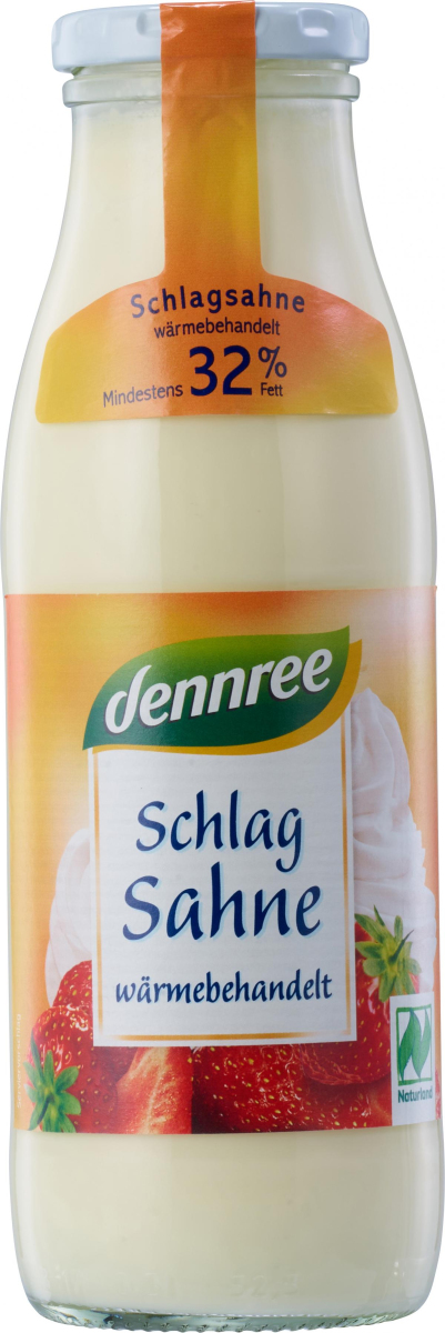 dennree Schlagsahne, 500 gr Flasche