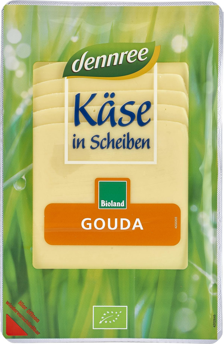 dennree Gouda in Scheiben, 150 gr Packung - laktos