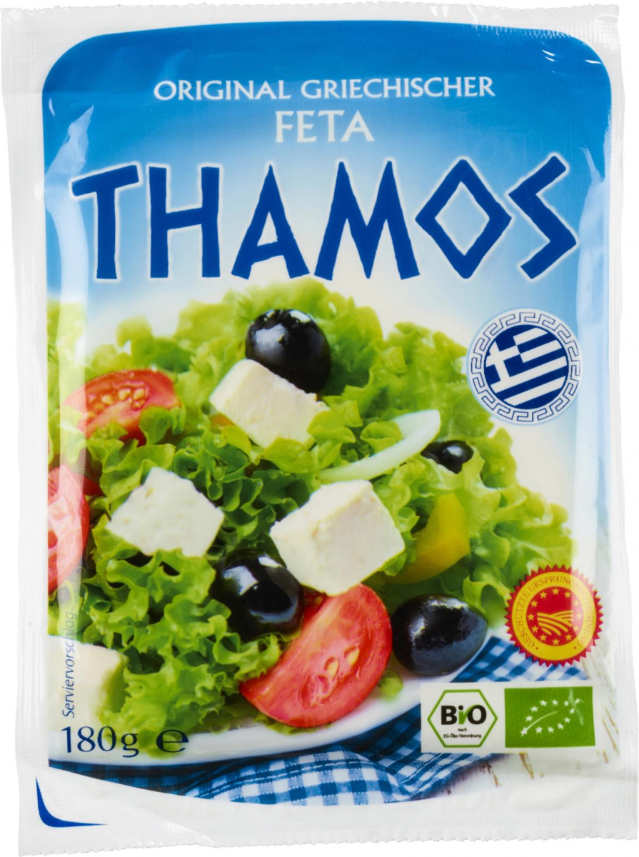 Thamos Feta, 180 gr Packung aus Schafs- und Ziegen