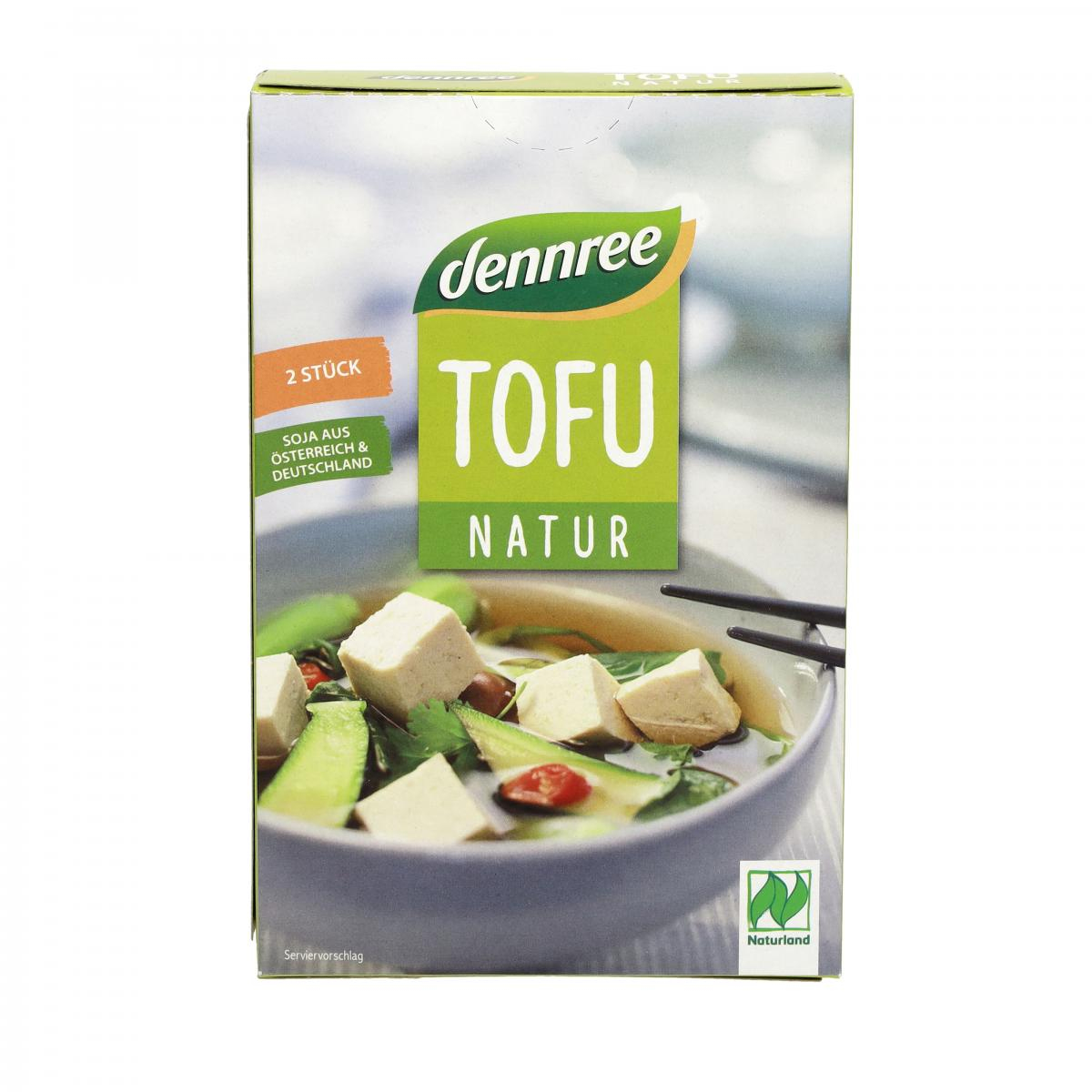 dennree Tofu natur, 2x200g Packung