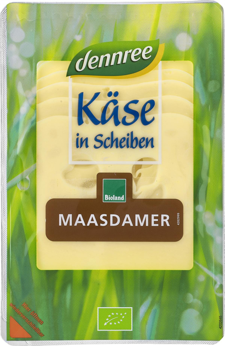 dennree Maasdamer in Scheiben, 125g
