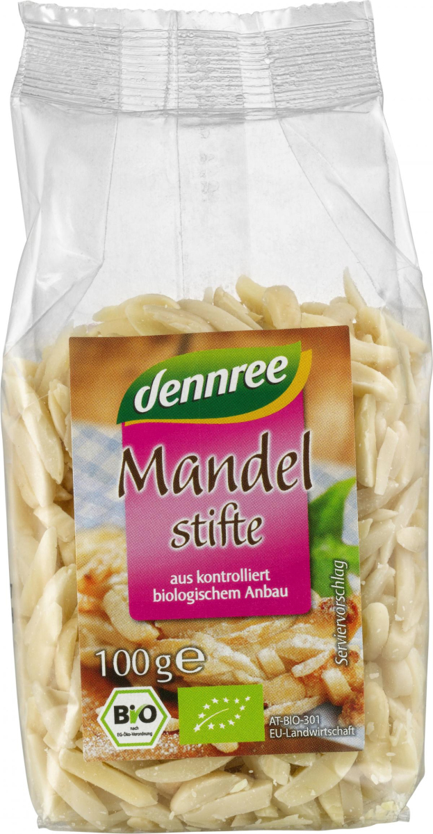 dennree Mandelstifte, 100 gr Packung
