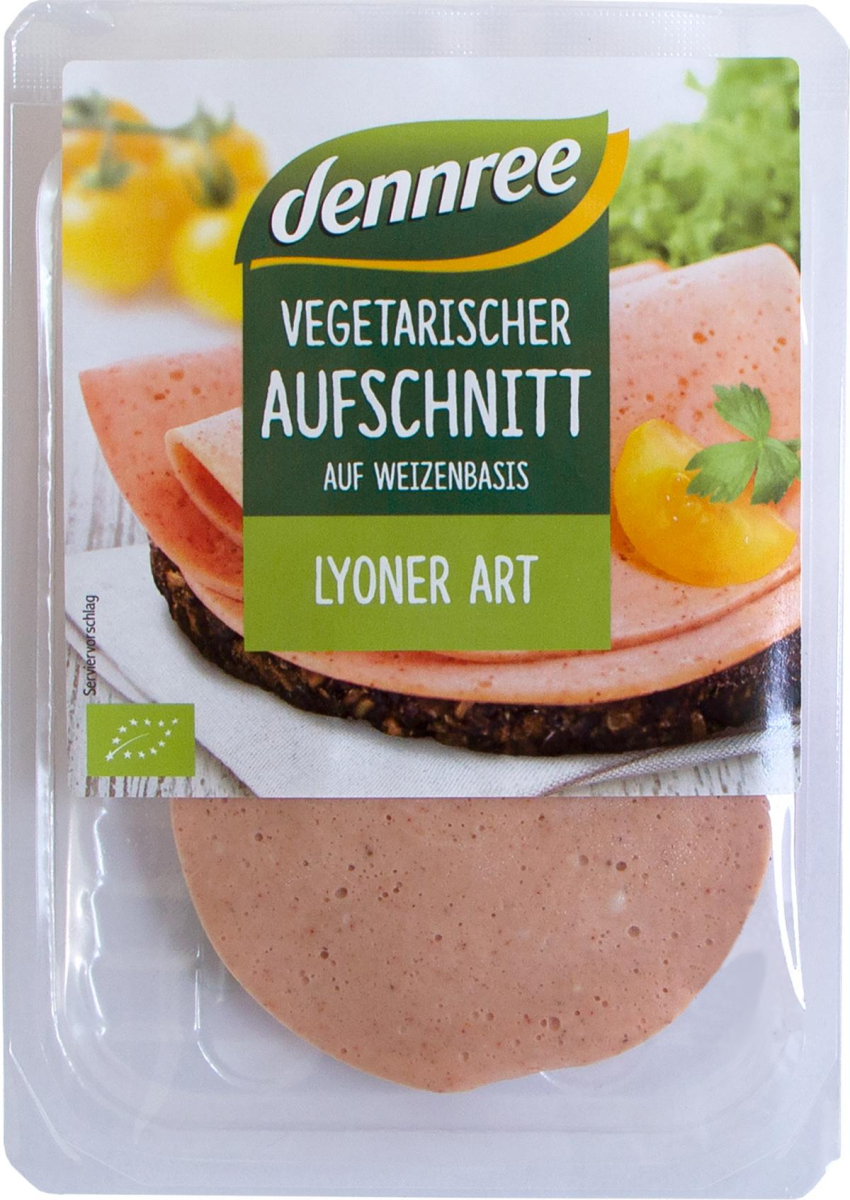 Vegetarischer Aufschnitt, Lyoner-Art 80 gr Packung