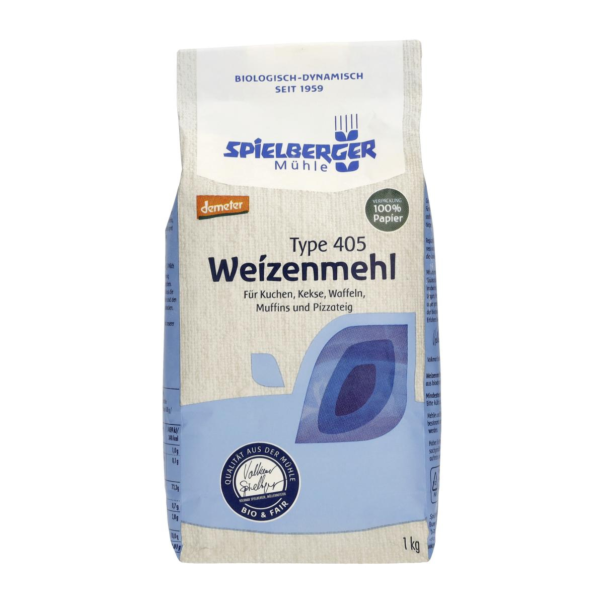 Spielberger Weizenmehl Typ 405, 1 kg Packung