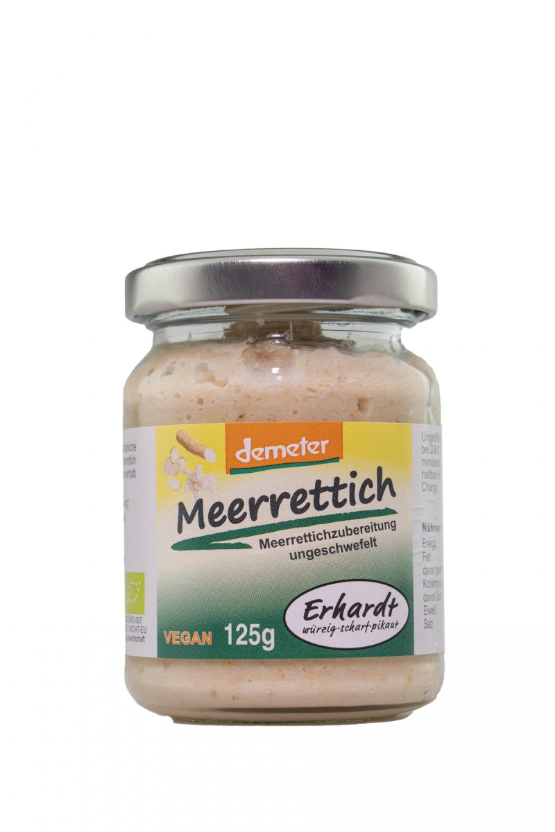 Erhardt Demeter Meerrettich, 125 gr Glas