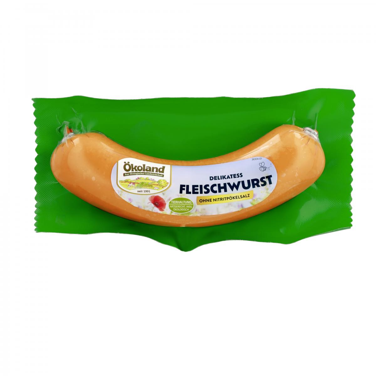 Ökoland Delikatess Fleischwurst, 180 gr Packung