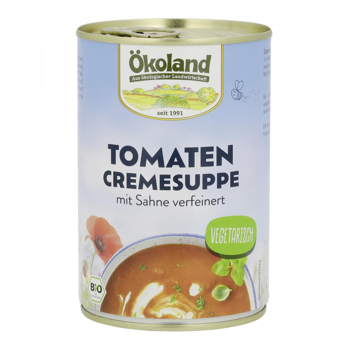 Ökoland Tomaten-Creme Suppe, 400 gr Dose