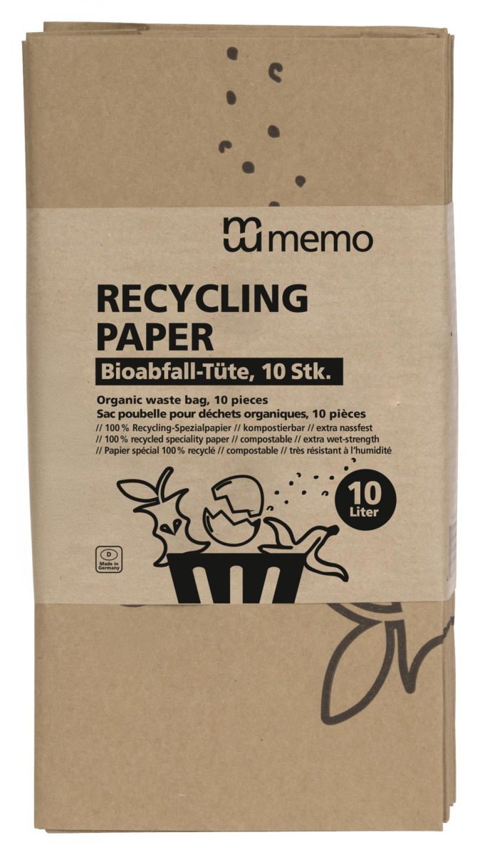 Memo Bioabfall Kompostbeutel 10 L, 10 St Packung