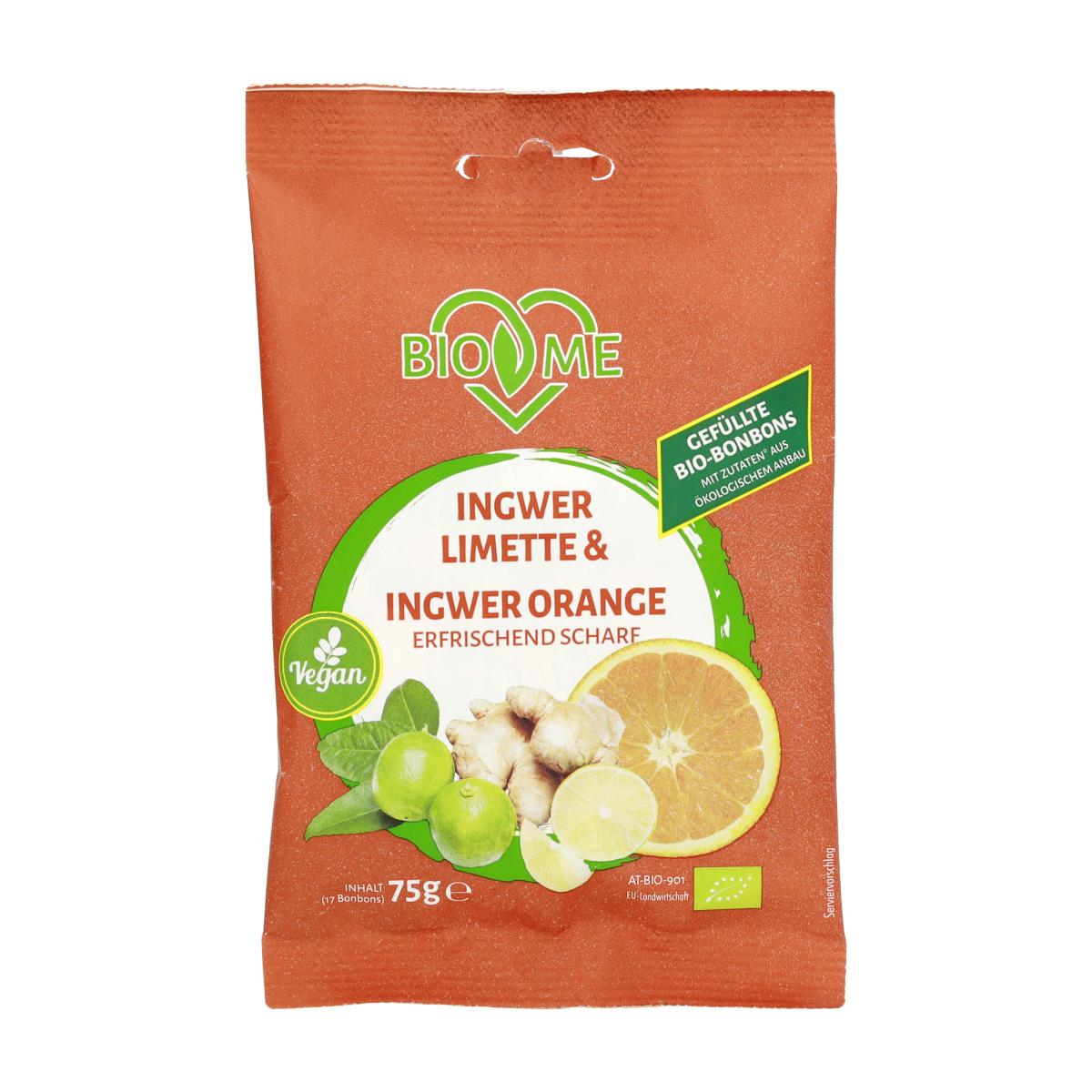 BIO loves Me Ingwer Limette & Ingwer Orange Bonbon