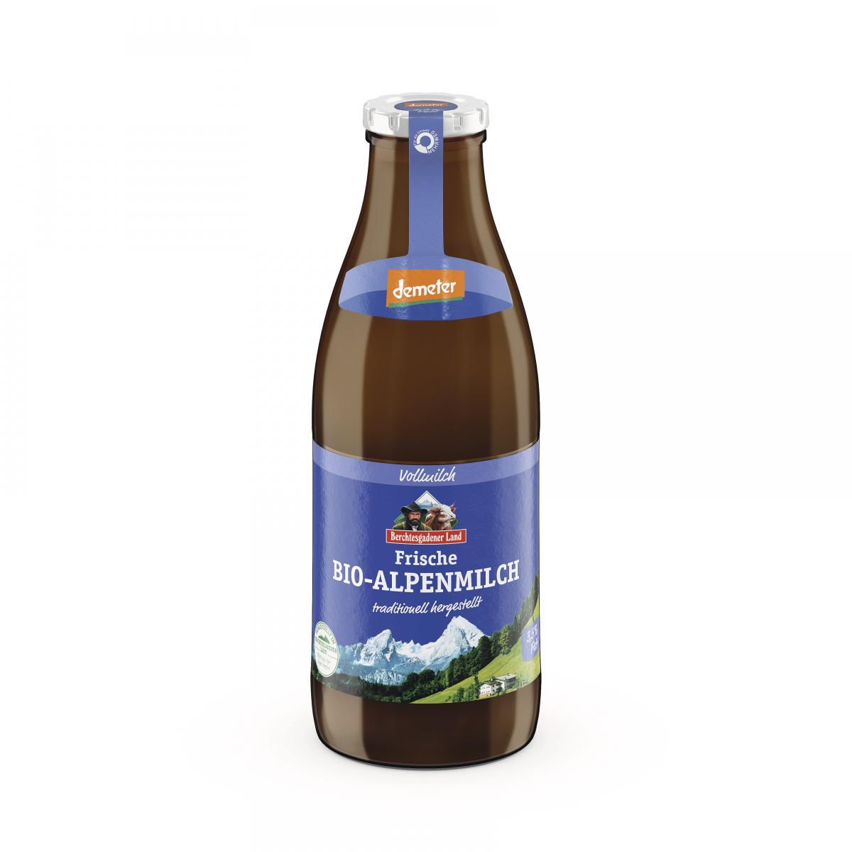 Berchtesg Alpenmilch, 1 ltr Flasche  nicht homogen