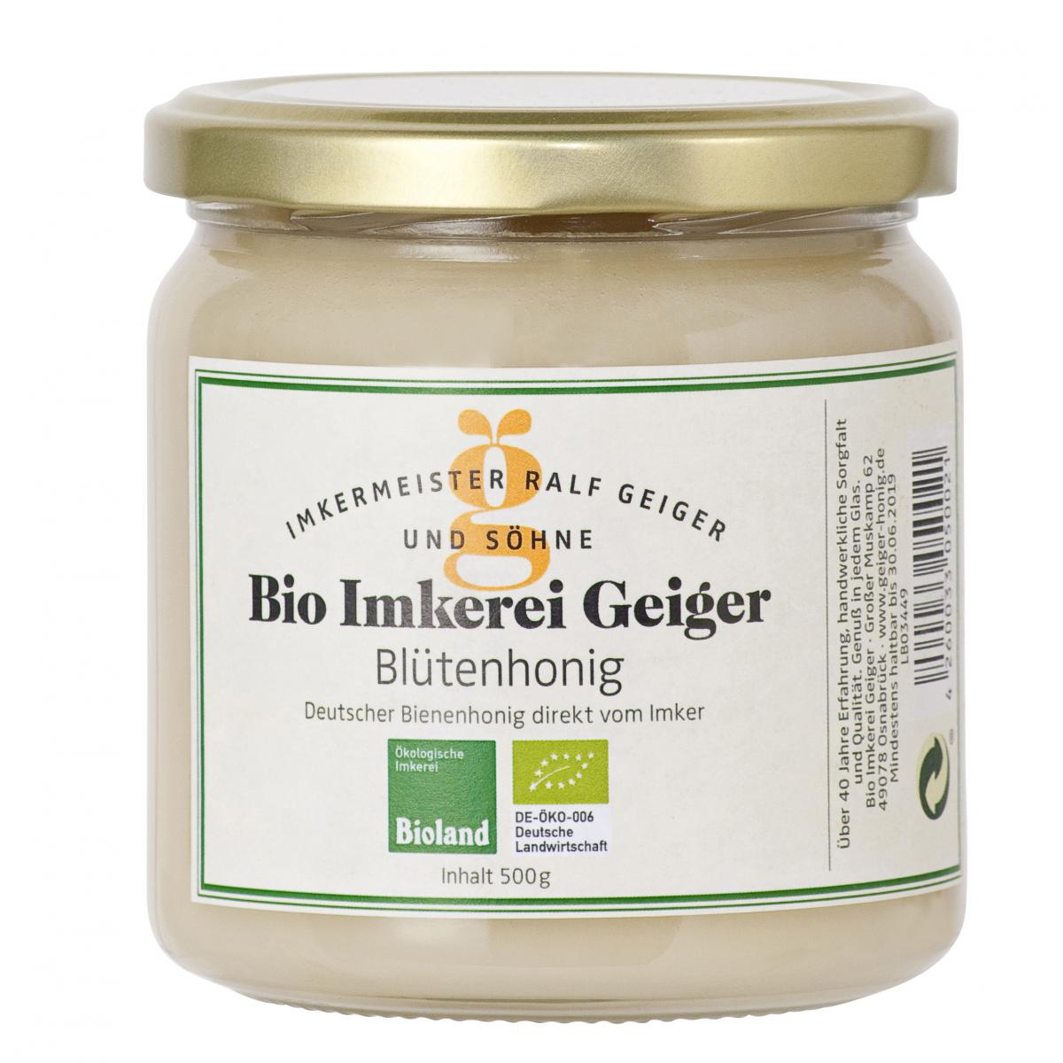 Imkerei Geiger Blütenhonig, 500 gr Glas