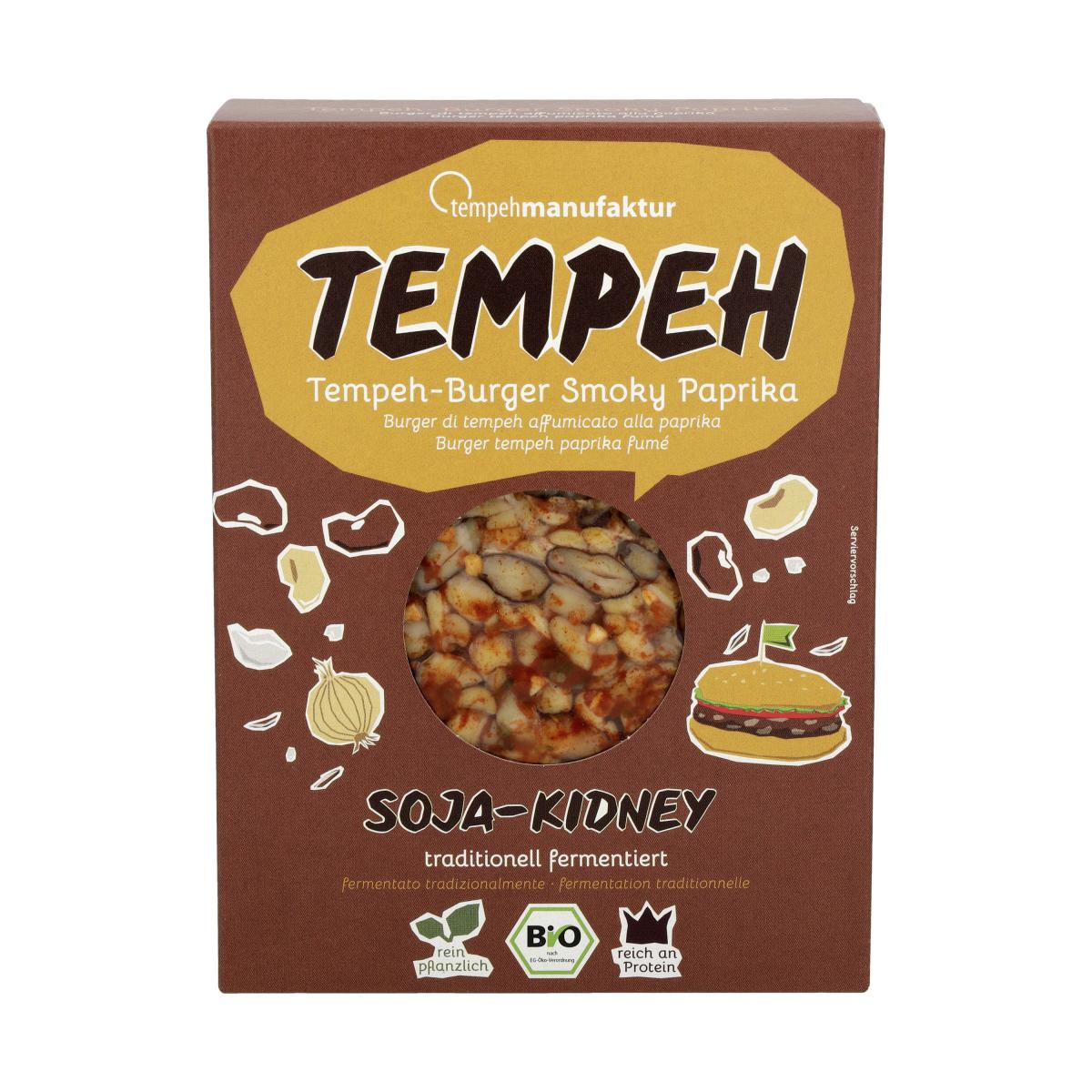 Tempehmanufaktur Tempeh-Burger Smoky Paprika 200g