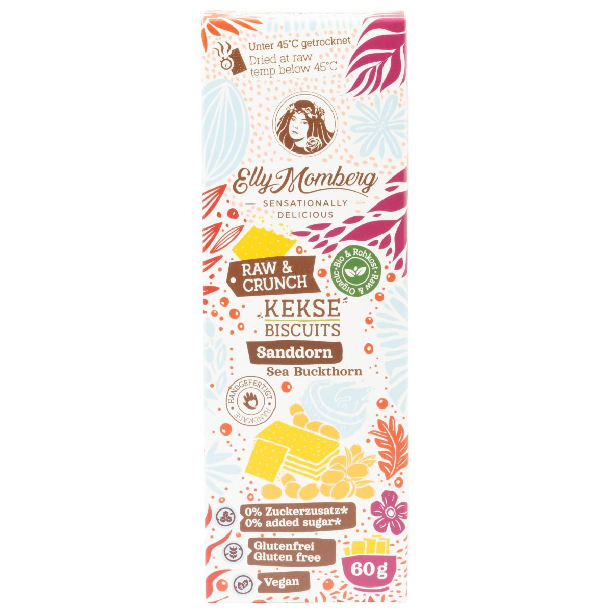 Elly Momberg Rohkost-Kekse - Sanddorn, 60 g Packun