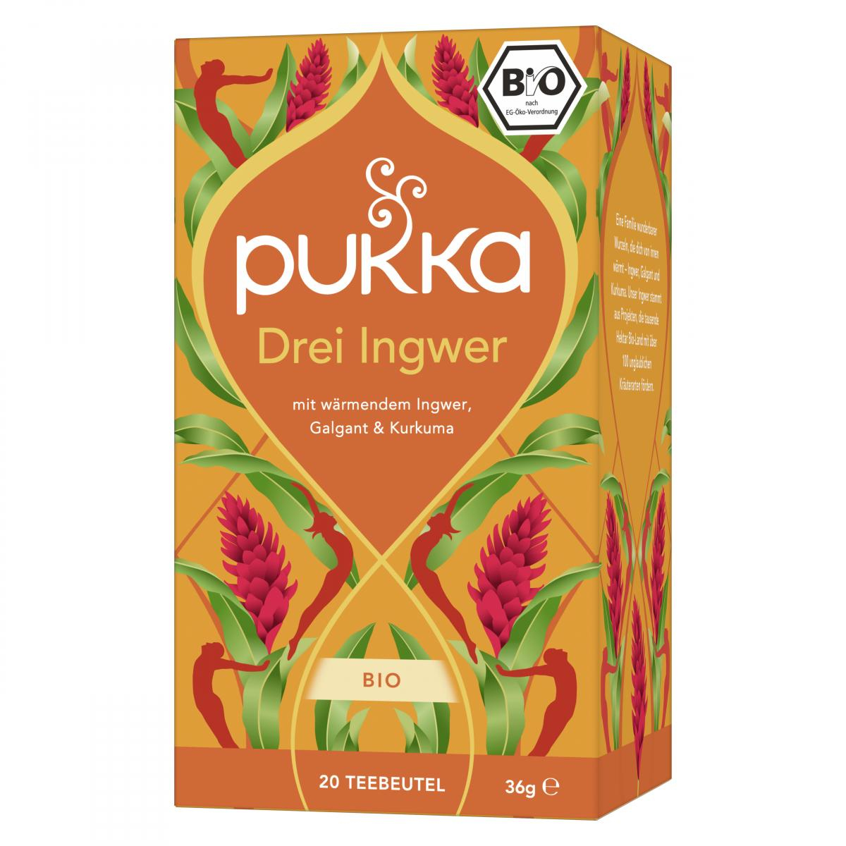 PUKKA Drei Ingwer, 1,8 gr, 20 Btl Packung