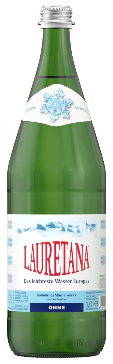 Lauretana Mineralwasser ohne, 1 ltr Flasche