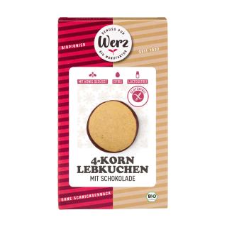 Werz 4-Korn-Honig-Mandel-Lebkuchen, 4x 25 gr Packu