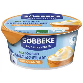 Söbbeke Joghurt griechischer Art auf Orange, 150g Becher