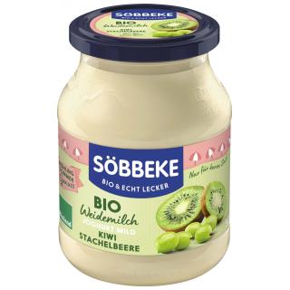 Söbbeke Joghurt mild Kiwi-Stachelbeere, 500g Glas