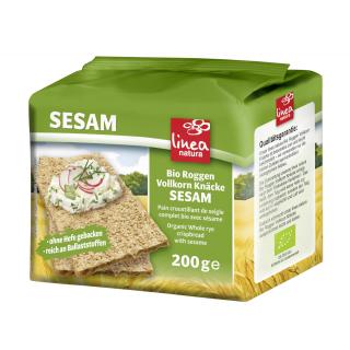 linea natura Sesam Vollkorn Knäcke, 200 gr Packung