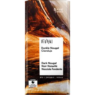 Vivani Dunkle Nougat Gianduja, 80 g Stück