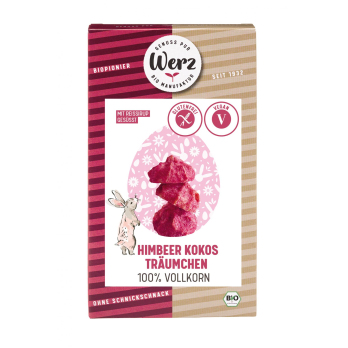 Werz Himbeer Kokos Träumchen, 110 g Packung -glute