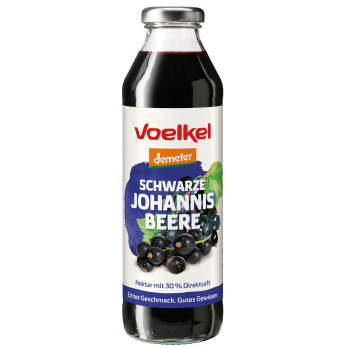 Voelkel Schwarze Johannisbeere Nektar, 0,5 L Flasc