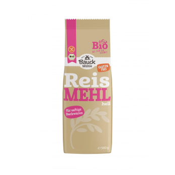 Bauck Hof Reismehl hell, 500g Packung -glutenfrei-