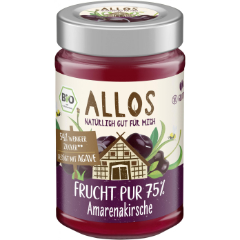 Allos Frucht Pur 75% Amarenakirsche, 200 g Glas