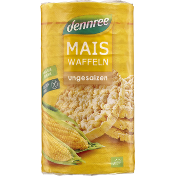 dennree Maiswaffeln ungesalzen, 120 gr Packung -gl