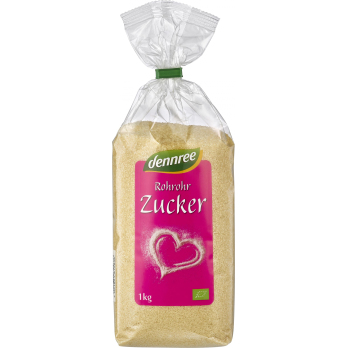 dennree Rohrohrzucker, 1 kg Packung