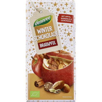dennree Winterschokolade Bratapfel, 100 gr Stück