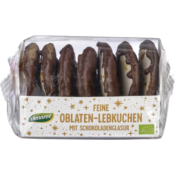 dennree Feine Oblaten Lebkuchen schokoliert, 200 g