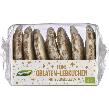dennree Feine Oblaten Lebkuchen glasiert, 200 gr P