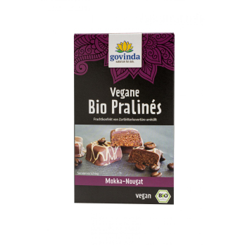 Govinda Vegane Pralinés Mokka-Nougat, 70 g Packung